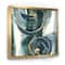 Designart - Mettalic Indigo and Gold II - Posh & Luxe Framed Canvas